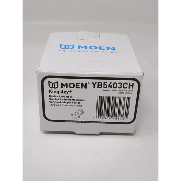 Moen YB5403CH Kingsley Double Robe Hook Chrome New Open Box - Picture 1 of 5